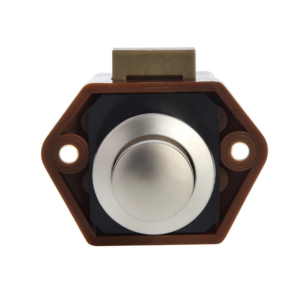 KAK 10pcs Camper Car Push Lock RV Caravan Boat Motor Home Cabinet Drawer Latch Button Locks Furniture Door Lock Hardware