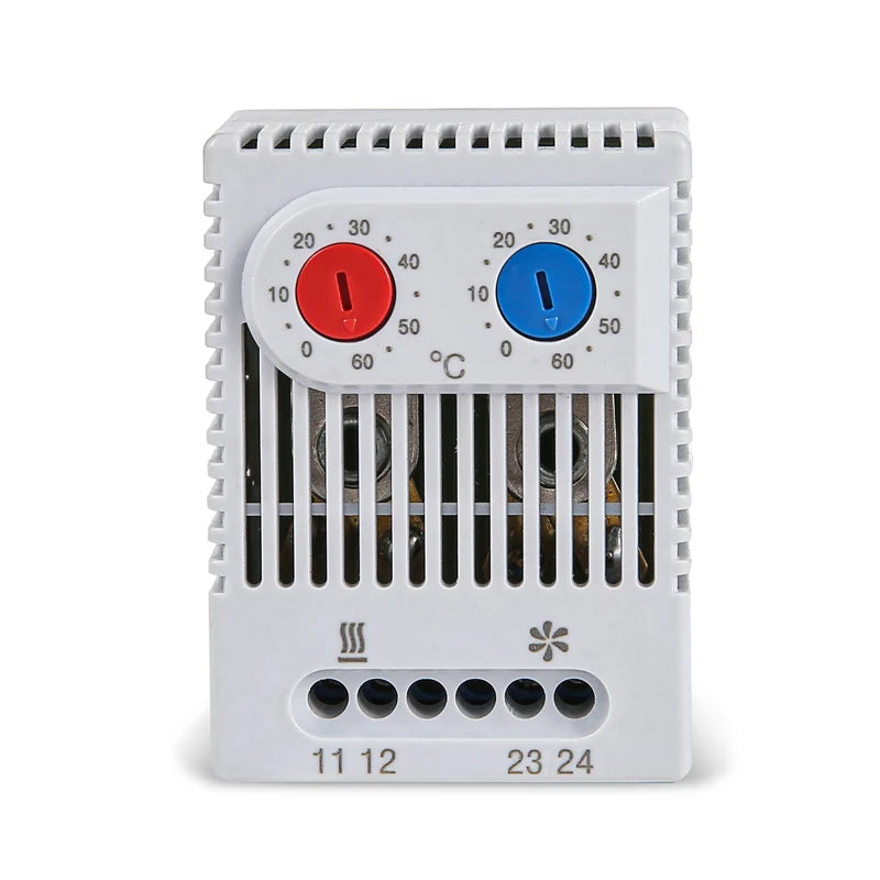0-60'C KT0011 KTS011 DIN Rail Mini Compact Bimetallic Thermostat Mechanical Temperature Controller Normal Open Close