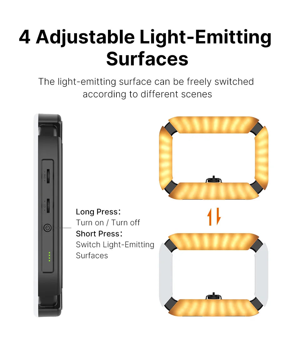 Ulanzi U-200 Ring Light Photography Led Video light BI-color Camera With phone clip cold shoe for Youtube Live Rig lamp