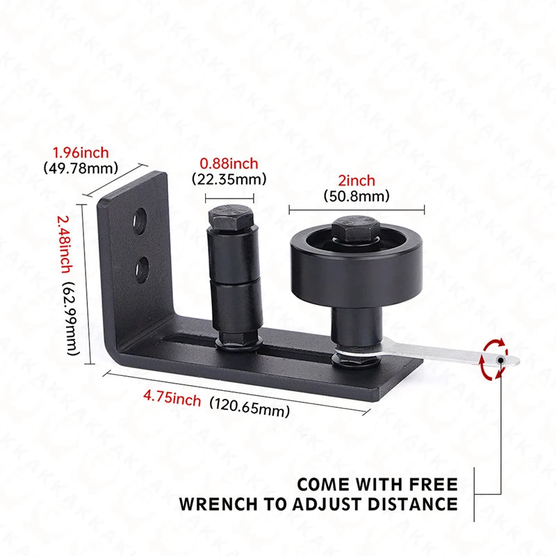 KAK 8 in 1 Sliding Door Slides Rails Barn Door Floor Guide Stay Roller for Bottom Adjustable Roller Flush Design Door Hardware
