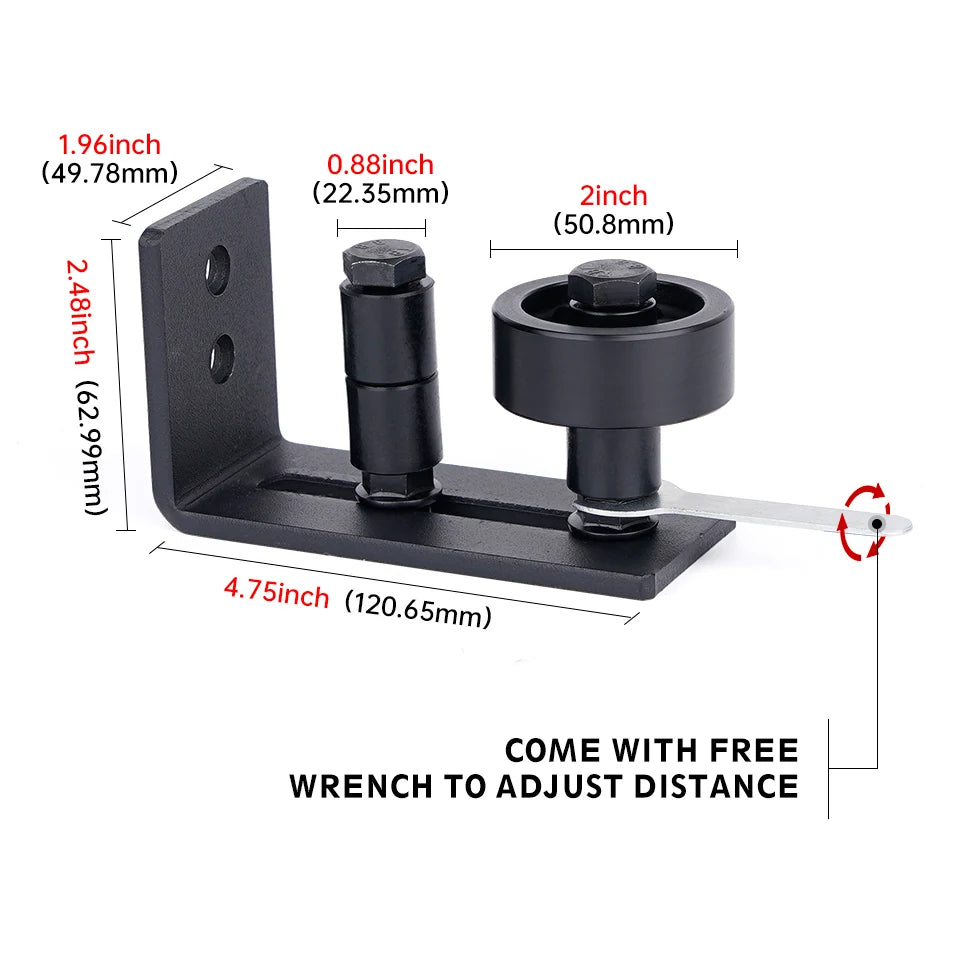 KAK 8 in 1 Sliding Door Slides Rails Barn Door Floor Guide Stay Roller for Bottom Adjustable Roller Flush Design Door Hardware