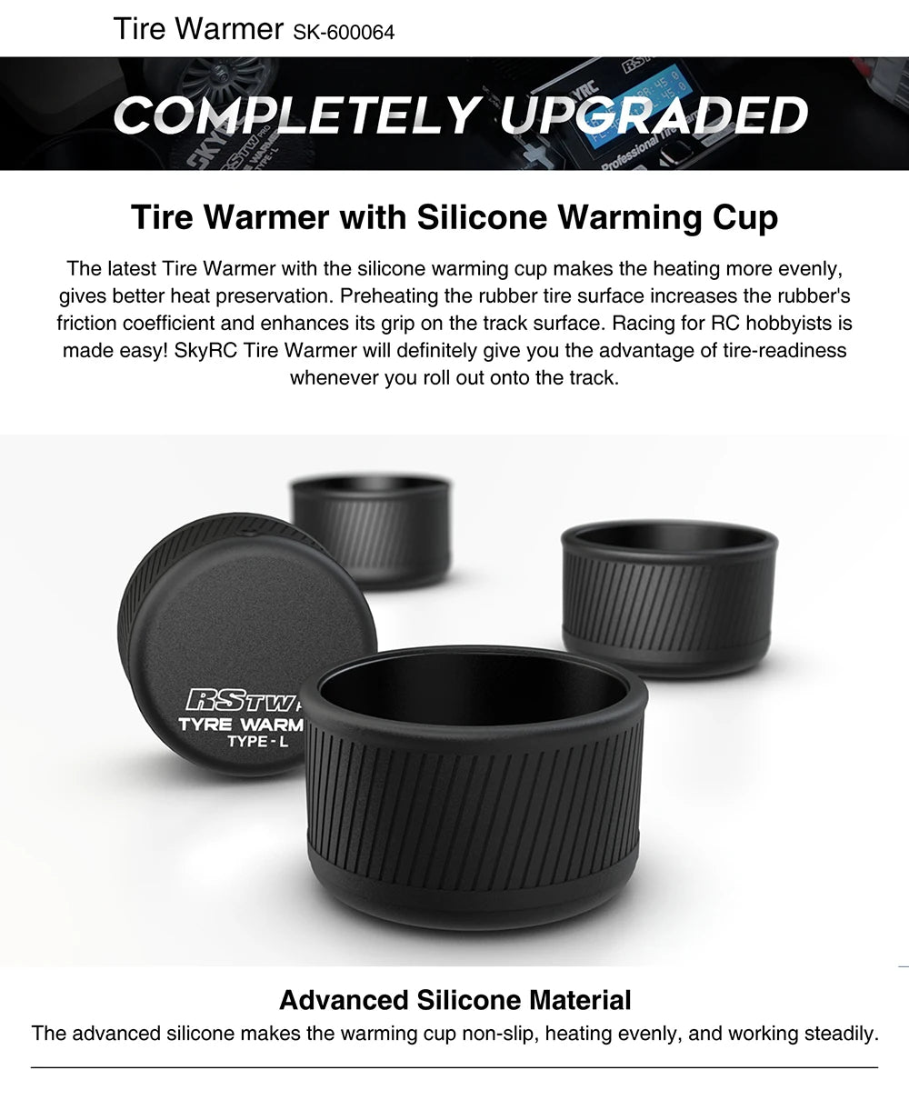 SKYRC Tire Warmer Electronic MCU RSTW Temperature Controlled for 1/10 1/8 Electric Touring Car RC Racing Drift Car SK-600064