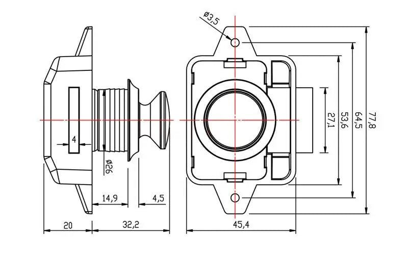 KAK 10pcs Camper Car Push Lock RV Caravan Boat Motor Home Cabinet Drawer Latch Button Locks Furniture Door Lock Hardware