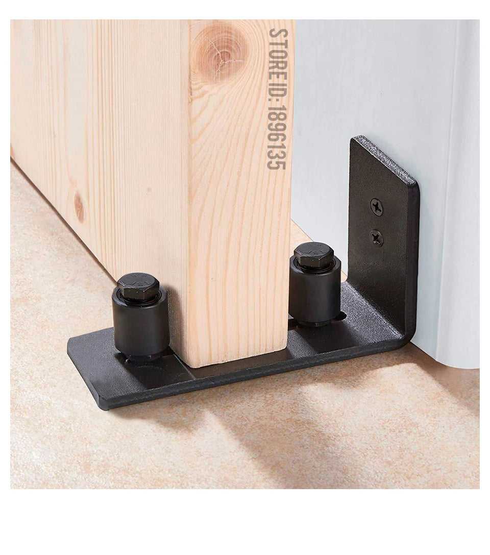 KAK 8 in 1 Sliding Door Slides Rails Barn Door Floor Guide Stay Roller for Bottom Adjustable Roller Flush Design Door Hardware