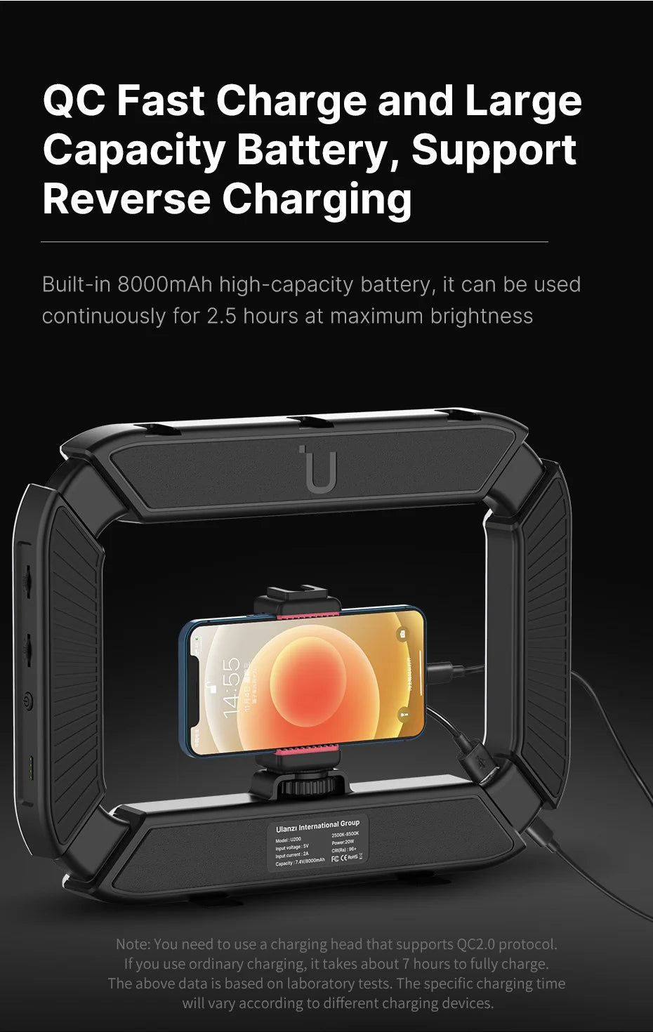 Ulanzi U-200 Ring Light Photography Led Video light BI-color Camera With phone clip cold shoe for Youtube Live Rig lamp