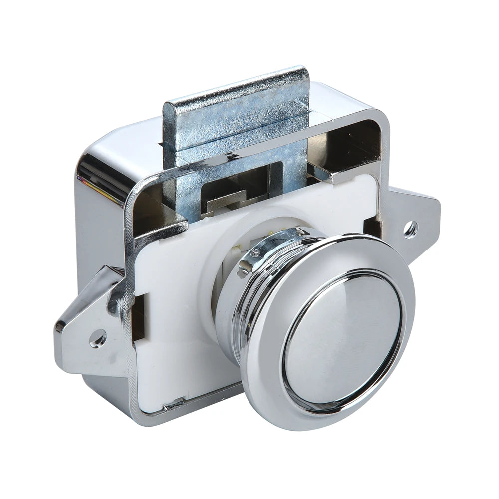 KAK 10pcs Camper Car Push Lock RV Caravan Boat Motor Home Cabinet Drawer Latch Button Locks Furniture Door Lock Hardware