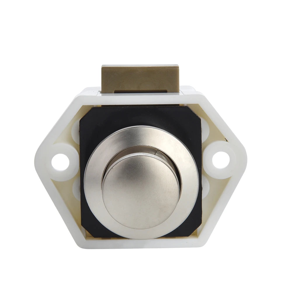 KAK 10pcs Camper Car Push Lock RV Caravan Boat Motor Home Cabinet Drawer Latch Button Locks Furniture Door Lock Hardware