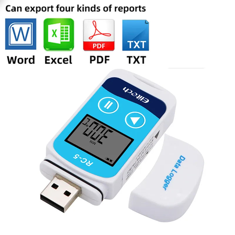 Mini USB Temperature Data Logger RC-4/4HC/5/5+/GSP-6 Digital 16000 Point  Humidity Internal Sensor High Precision Recorder