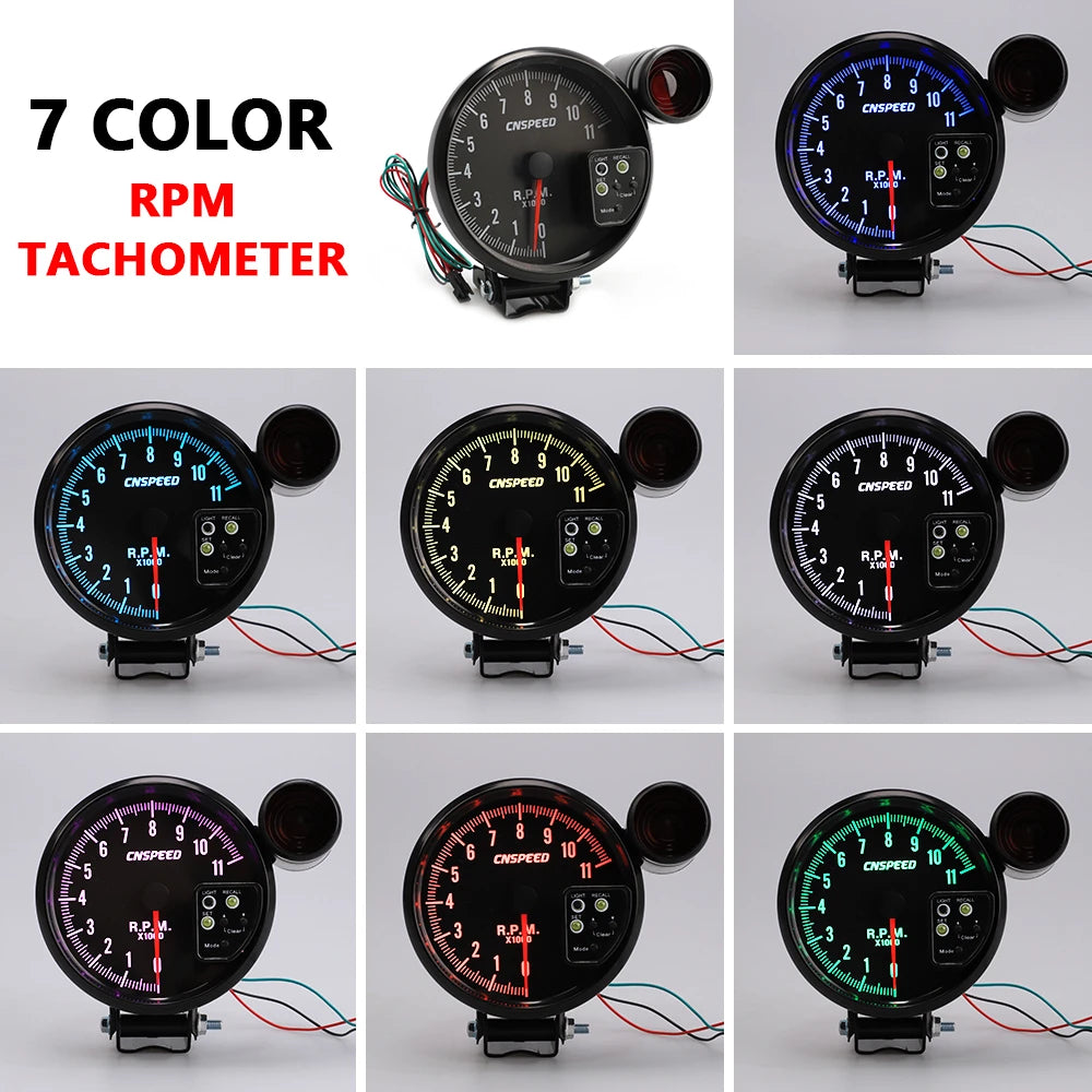 2'' 52mm 40-140 Degrees celsius 12V Water Temp Gauge Celsius 7 Colors Pointer Water temperature meter With Stepper Motor