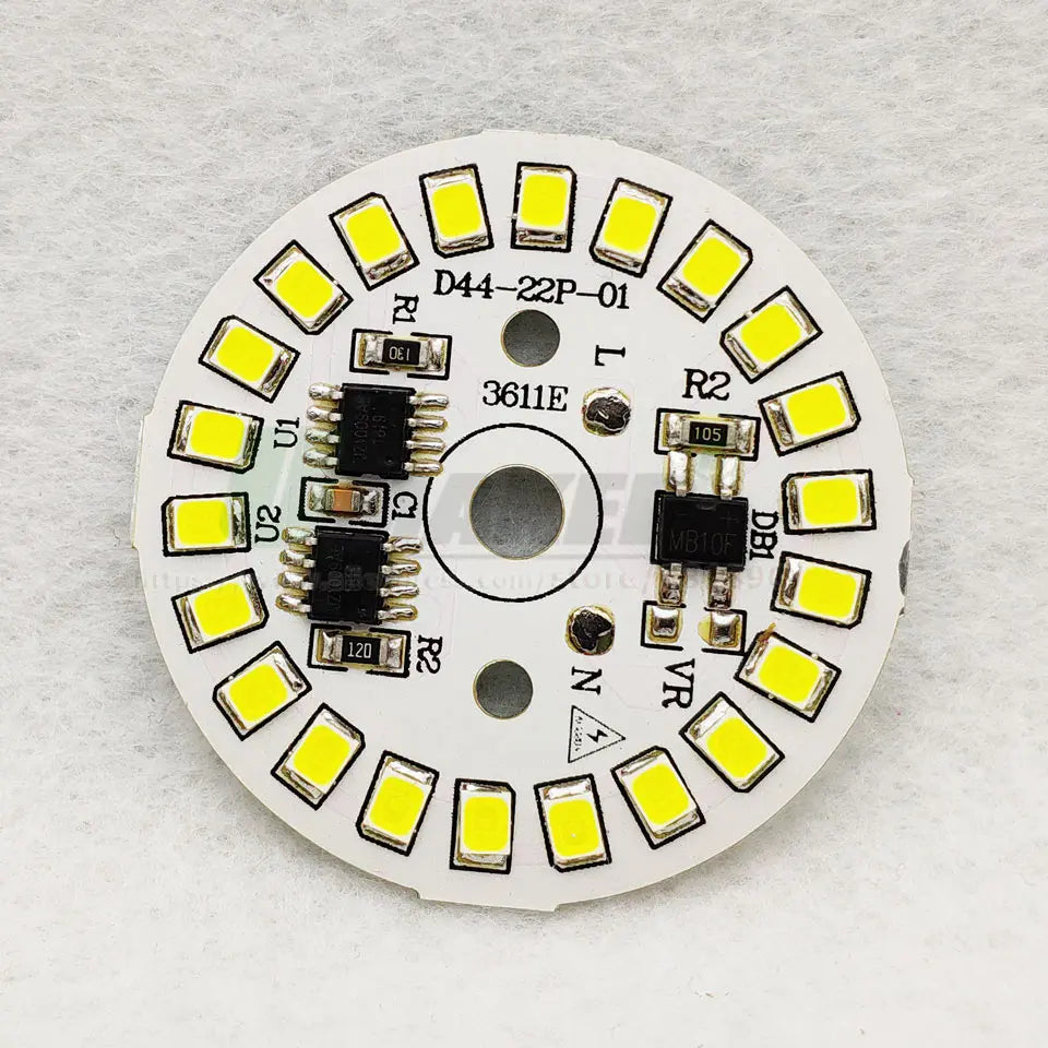 AC220V LED Module SMD2835 3W 5W 7W 9W 12W 15W LED PCB Aluminum lamp plate Smart IC Driver Bulb Pannel Dowlight Source Warm/White