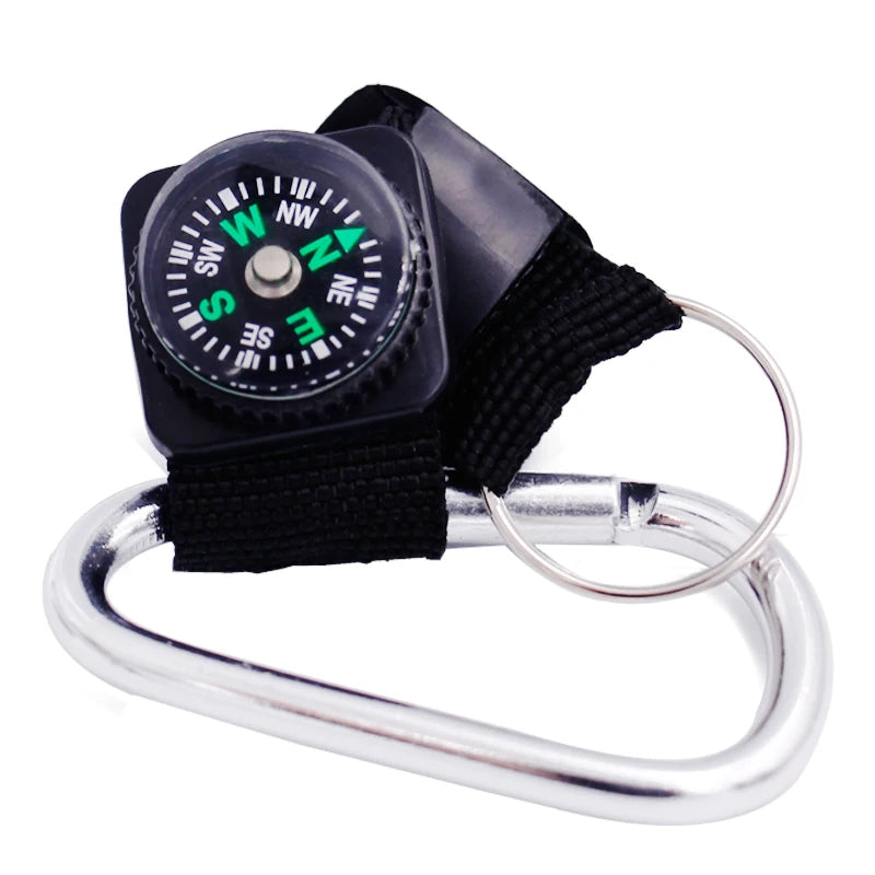 Mini Keychain multifunction Camping Compass Thermometer Outdoor Climbing Temperature tester helping Survival device 40%off