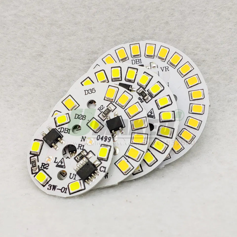 AC220V LED Module SMD2835 3W 5W 7W 9W 12W 15W LED PCB Aluminum lamp plate Smart IC Driver Bulb Pannel Dowlight Source Warm/White