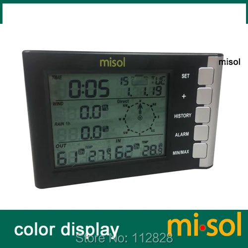 professional weather station wind speed wind direction temperature humidity rain 433Mhz