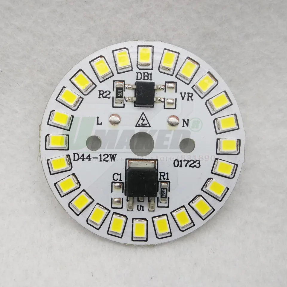 AC220V LED Module SMD2835 3W 5W 7W 9W 12W 15W LED PCB Aluminum lamp plate Smart IC Driver Bulb Pannel Dowlight Source Warm/White