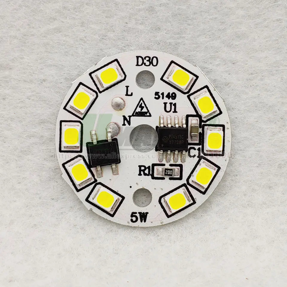 AC220V LED Module SMD2835 3W 5W 7W 9W 12W 15W LED PCB Aluminum lamp plate Smart IC Driver Bulb Pannel Dowlight Source Warm/White