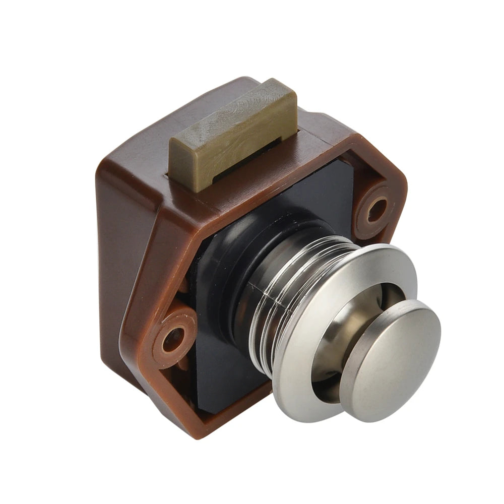 KAK 10pcs Camper Car Push Lock RV Caravan Boat Motor Home Cabinet Drawer Latch Button Locks Furniture Door Lock Hardware