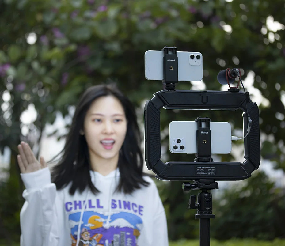 Ulanzi U-200 Ring Light Photography Led Video light BI-color Camera With phone clip cold shoe for Youtube Live Rig lamp