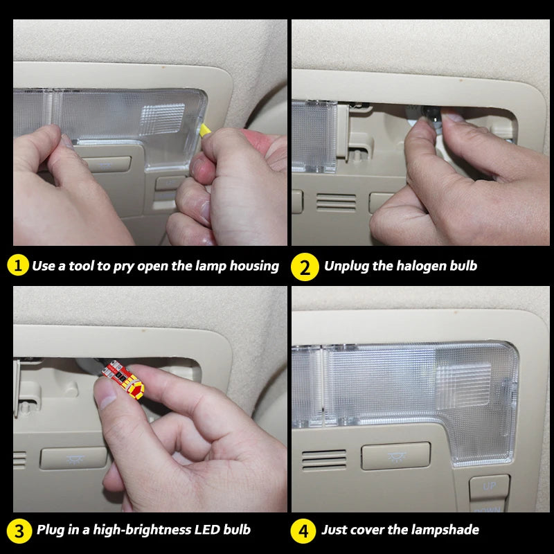 For Daewoo Kalos 2002-2015 2016 2017 2018 2019 2020 Car Bulbs LED Interior Dome Reading Map Trunk Light Kit Number Plate Lamp