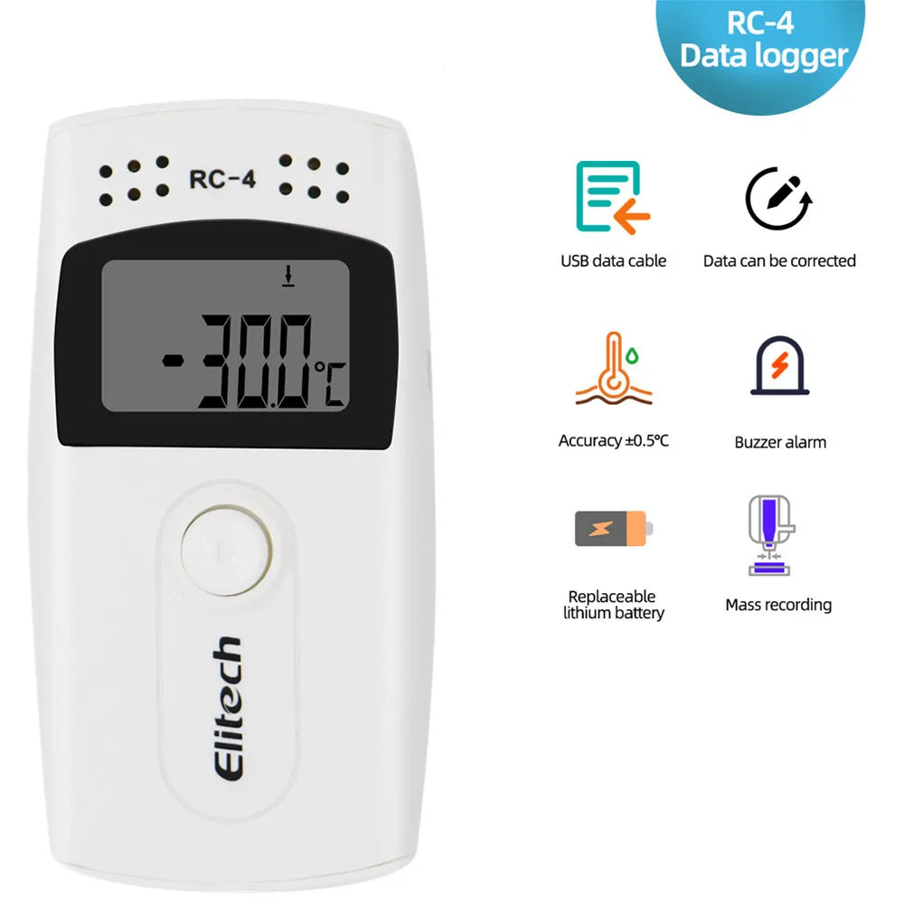 Mini Data Logger RC-4/4HC/5/5+/GSP-6 Digital USB Temperature Humidity Internal Sensor High Precision Recorder 30% off