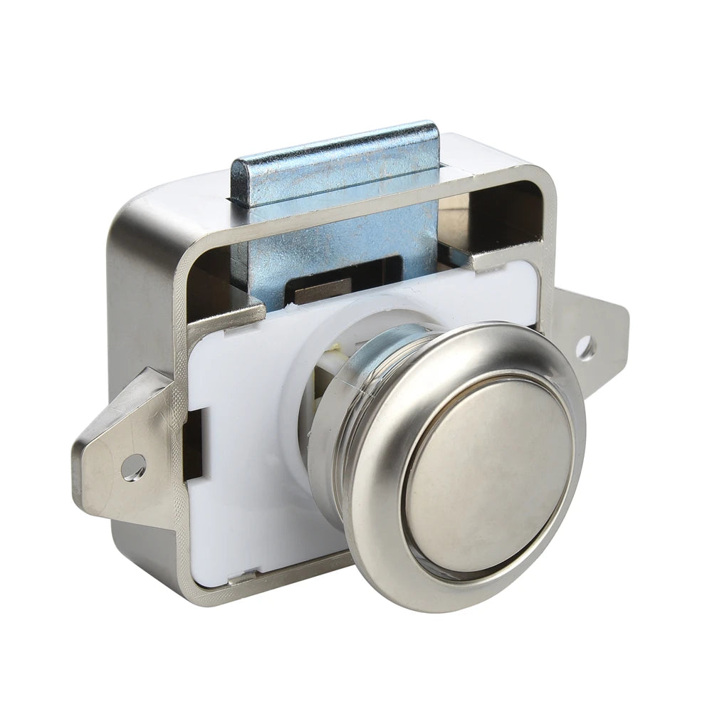 KAK 10pcs Camper Car Push Lock RV Caravan Boat Motor Home Cabinet Drawer Latch Button Locks Furniture Door Lock Hardware