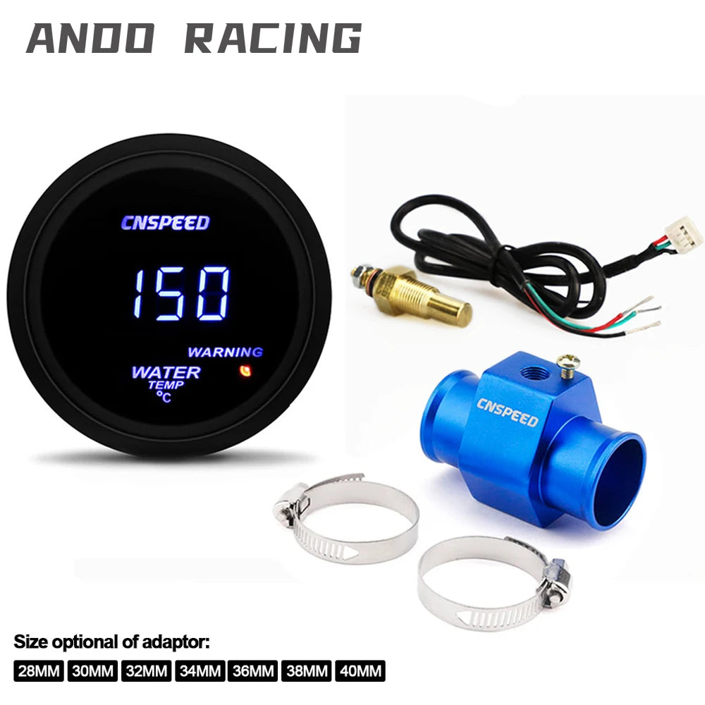 2'' 52mm 40-140 Degrees celsius 12V Water Temp Gauge Celsius 7 Colors Pointer Water temperature meter With Stepper Motor