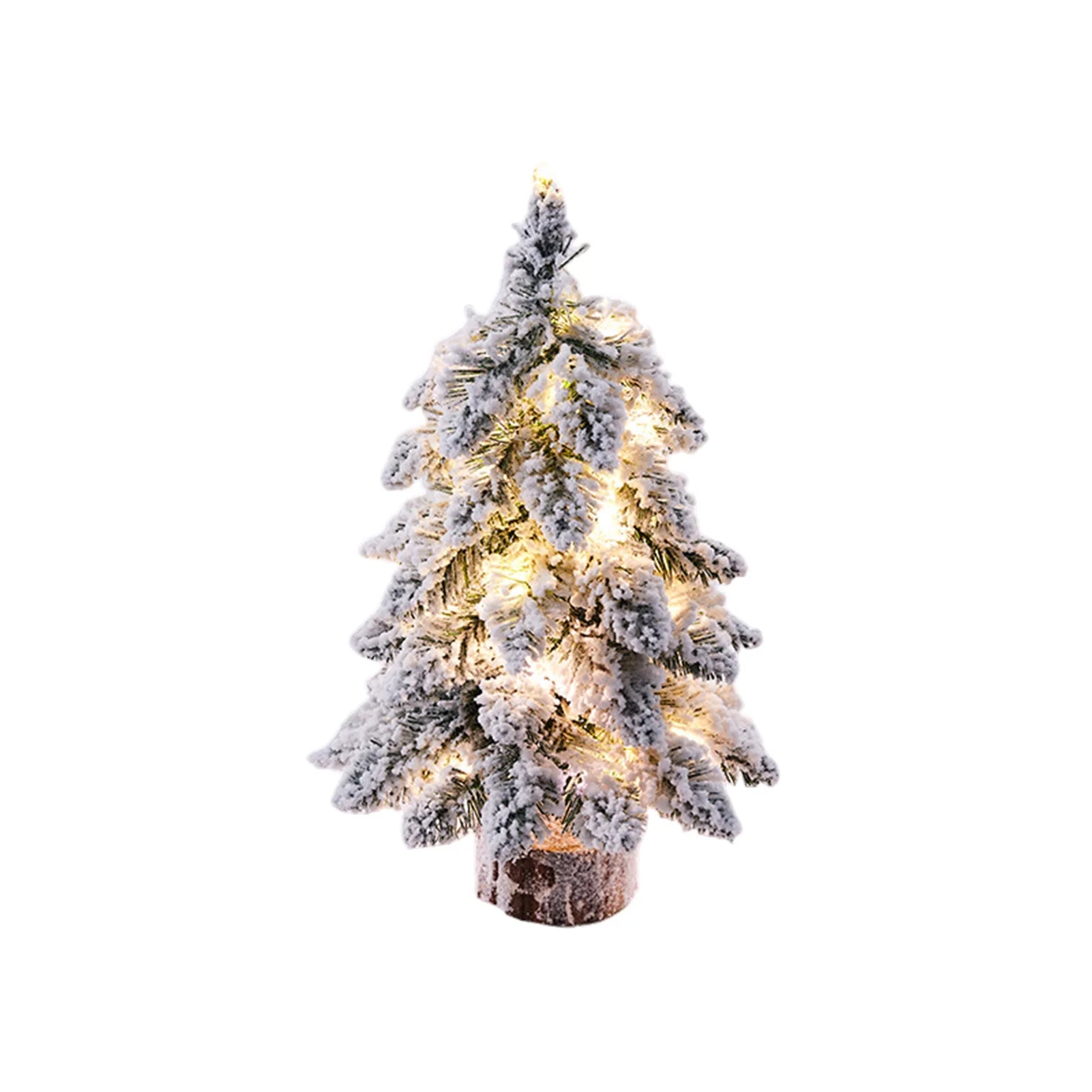 45/60cm Christmas Tree Nordic Snowflake Tree Ornament Exquisite Flocking Luminous Tree Navidad New Year Party Decoration Props