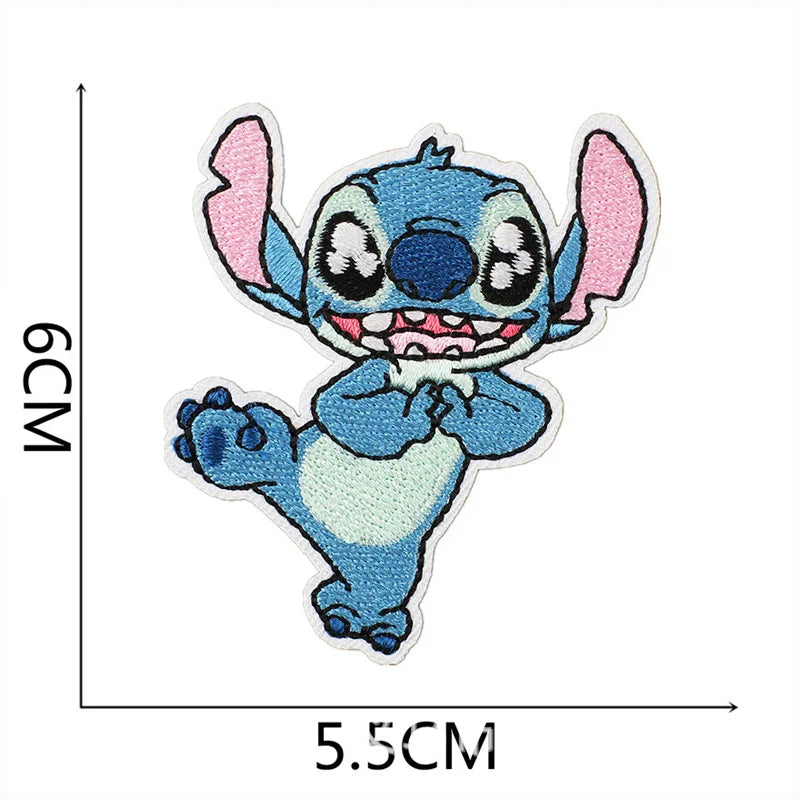 Stitch Clothes Badges Iron On Patches Appliques Embroidered Music cartoon Stripes for Clothes Jacket Jeans Diy Decoration