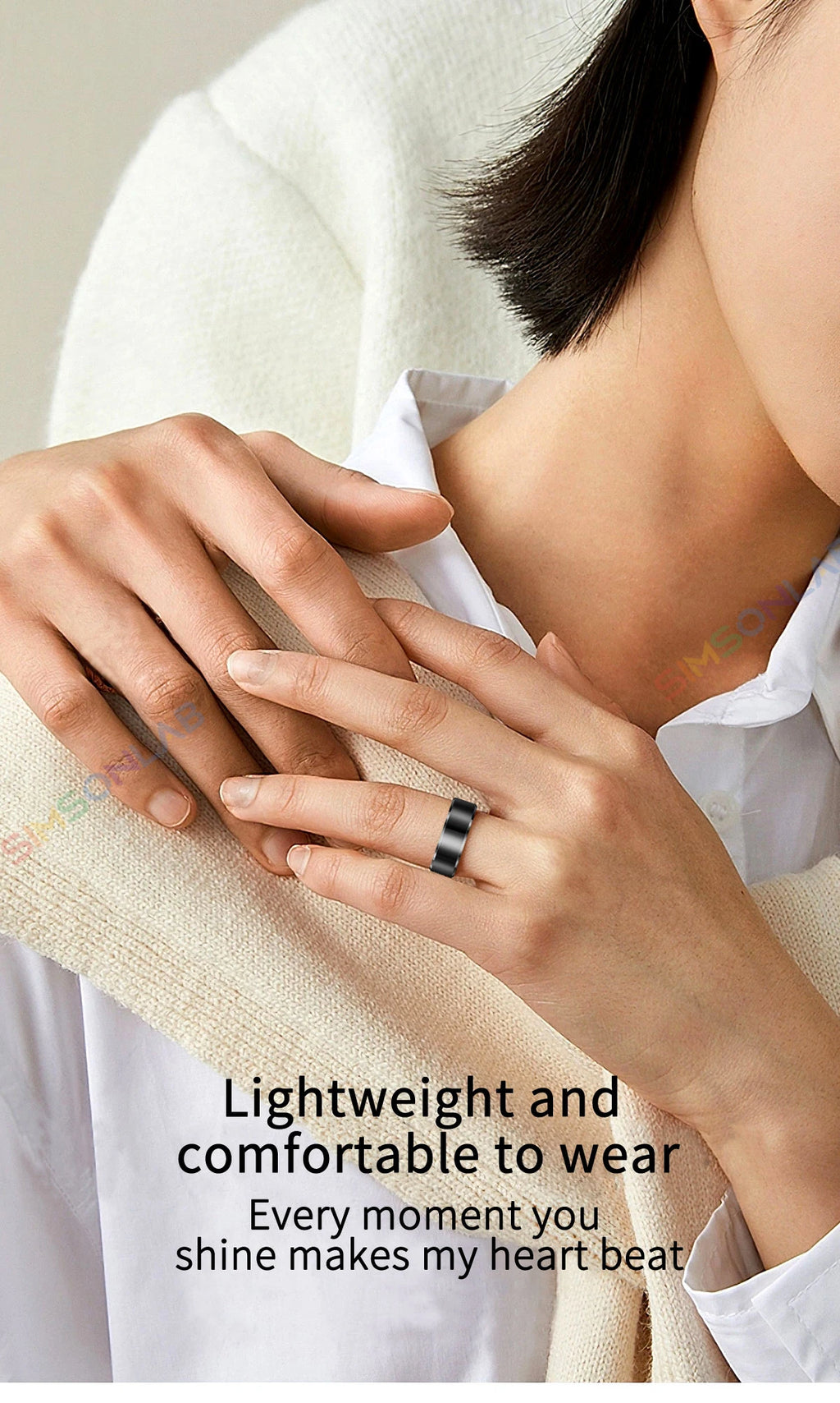 2025 New Smart Ring Sleep Monitor Health Detector IP68 Waterproof Motion Tracker Large Battery R06 Men Women Holiday Gifts Ring