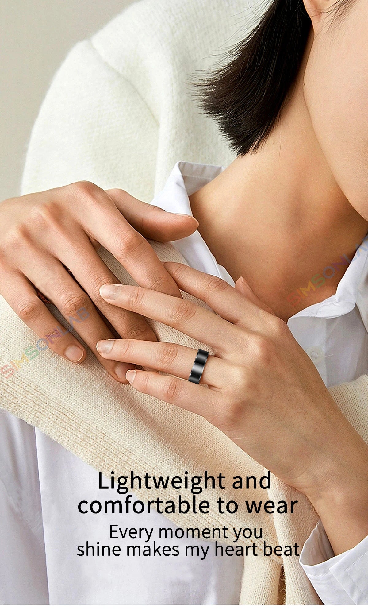 2025 New Smart Ring Sleep Monitor Health Detector IP68 Waterproof Motion Tracker Large Battery R06 Men Women Holiday Gifts Ring