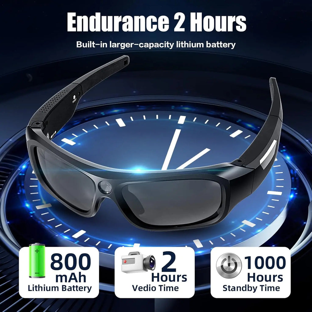 4K HD FPV Smart Glasses WIFI Camera 1080P Video Recording Mini Wireless Bodycam Vlogging POV Action Sports Motorcycle Cycling