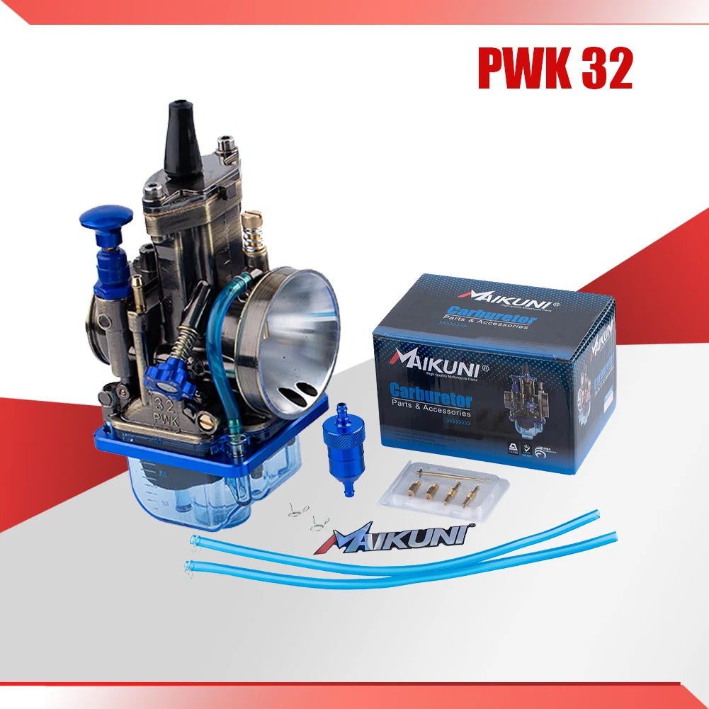 PWK 21 24 26 28 30 32 34 mm Motorcycle Carburetor For Mikuni Maikuni OKO YZ85 Power Jet Blue Transparent Cover Bowl Universal