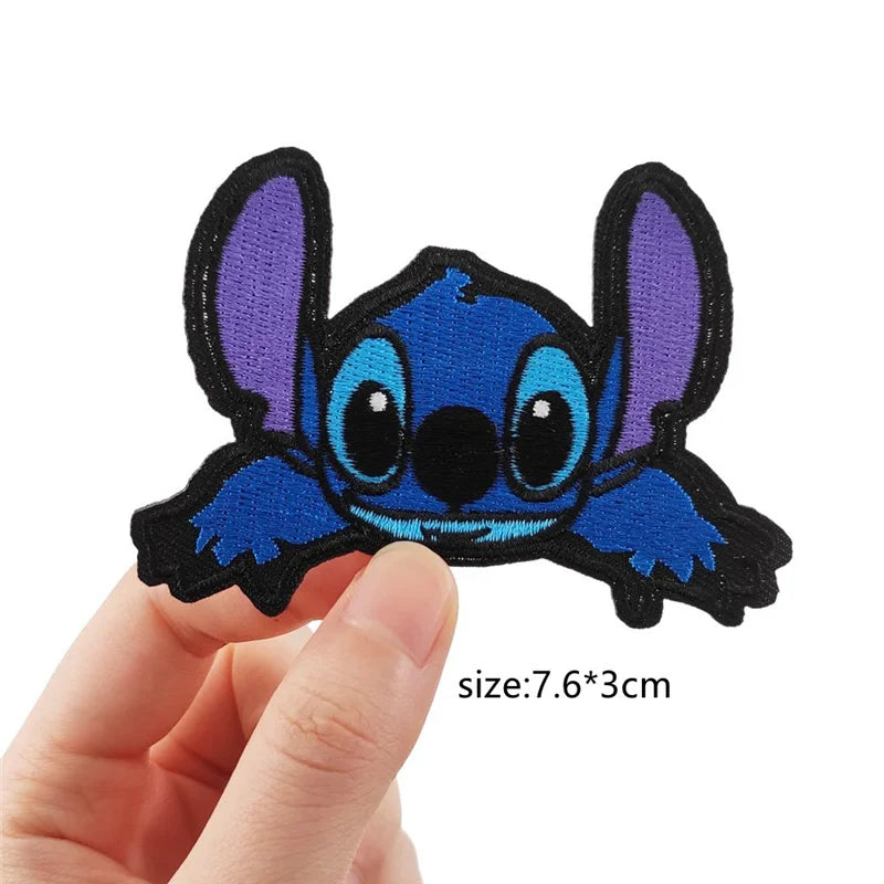 Stitch Clothes Badges Iron On Patches Appliques Embroidered Music cartoon Stripes for Clothes Jacket Jeans Diy Decoration