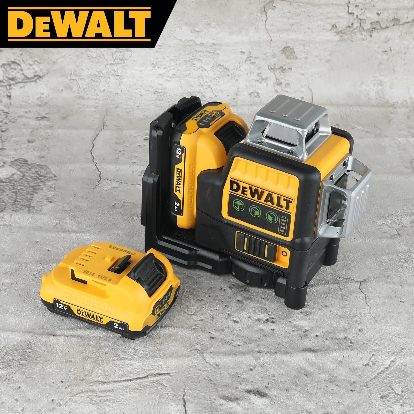 "2025 Nouveau!" DEWALT DW089LG 12 V laser horizontal 12 lignes 3 faces * 360 degrés lumière verte auto-nivelant outil de ligne t