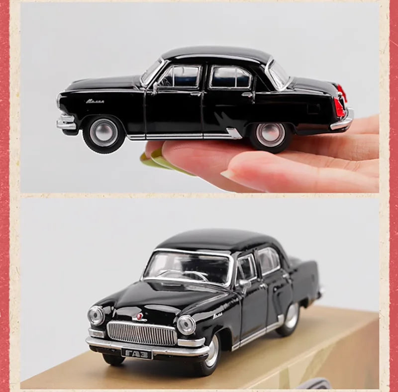 Perka 1:64 Scale FSO Polonez MR'87/M21 GAZ-21 Volga Alloy Car Model Static Display Hobby Collection