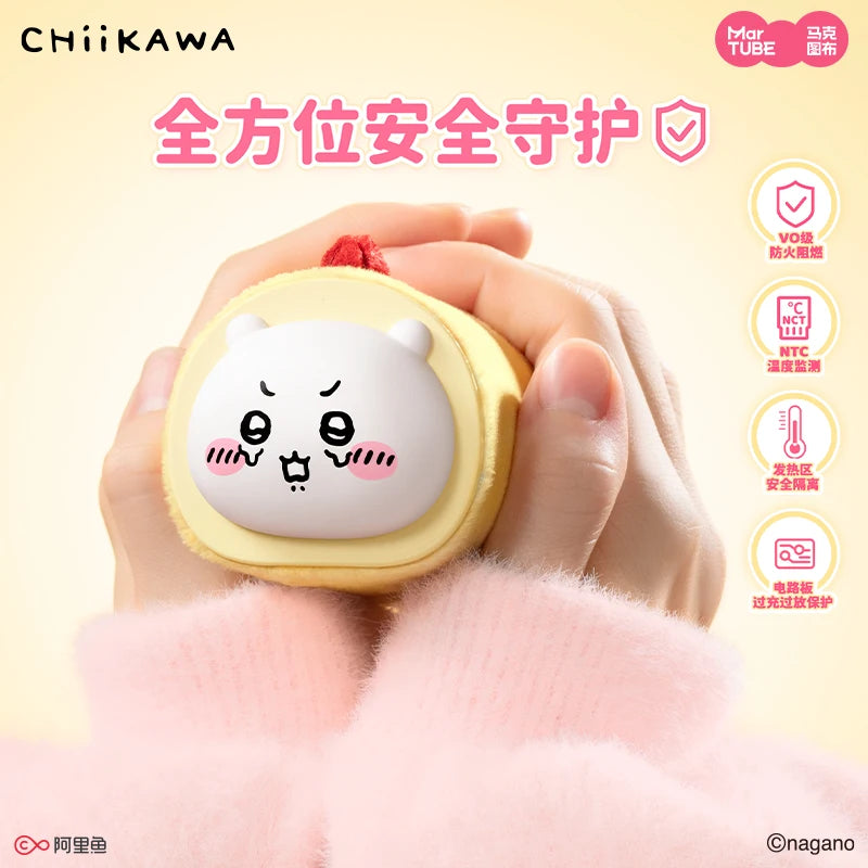 New Martube Chiikawa Hand Warmer Handheld Portable Mini Self Heating Charging Hand Warmer Hachiware Peripheral Girl Birthday Gif