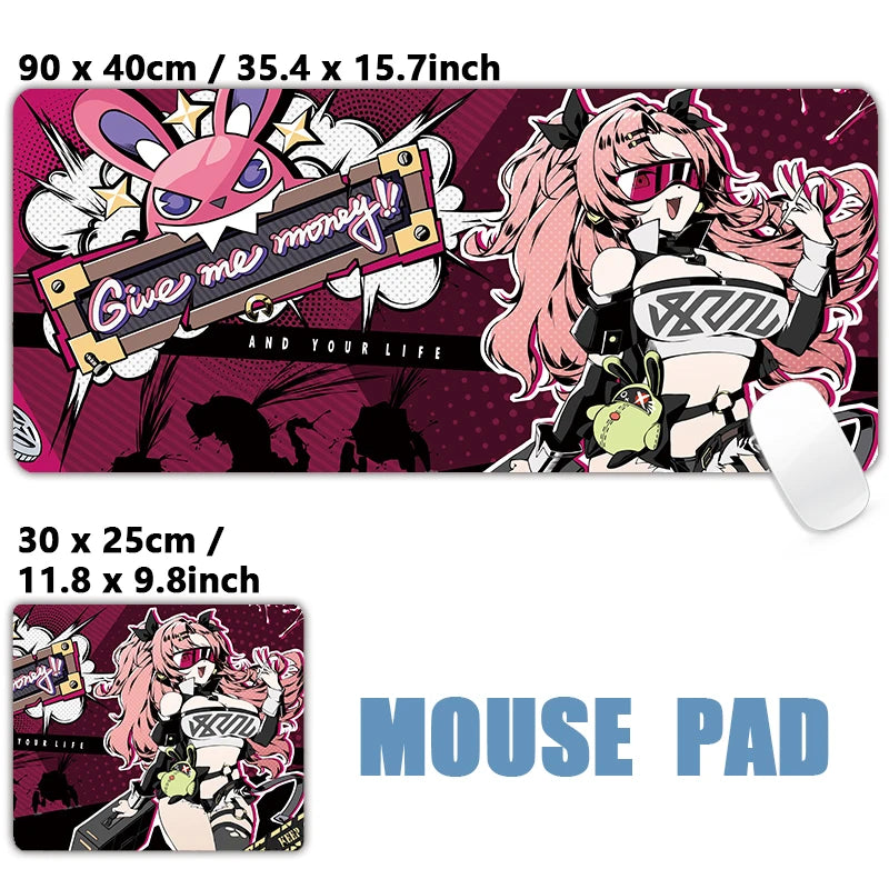 ZZZ Gaming Hoshimi Miyabi Mouse Pad Evelyn Yuzuha Anby Ellen Zenless Zone Zero Keyboard Desk Mats XXL Anime Girls Mousepad