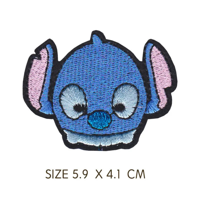 Stitch Clothes Badges Iron On Patches Appliques Embroidered Music cartoon Stripes for Clothes Jacket Jeans Diy Decoration