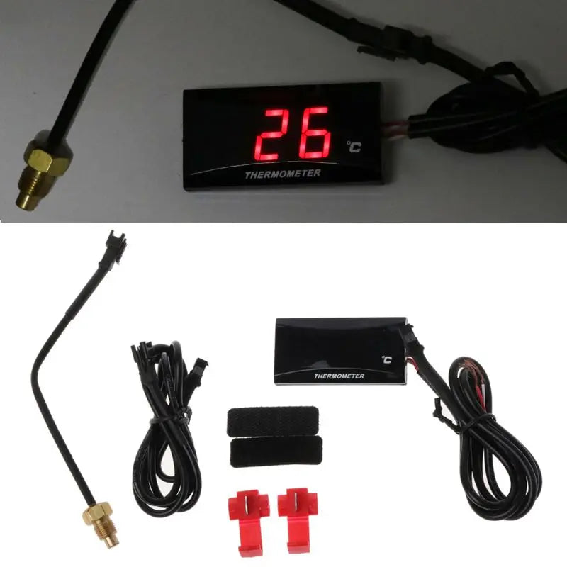 Motorcycle KOSO Water Temperature Mini Meter LCD Digital Screen Universal Sensor Thermomete Temp Gauges Scooter Racing D7YA