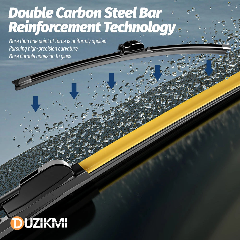 For Kia Carnival 1998-2023 2013 2014 2015 2016 2017 2018 2019 2020 2021 2pcs Front Windshield Windscreen Wiper Blades Red Blue