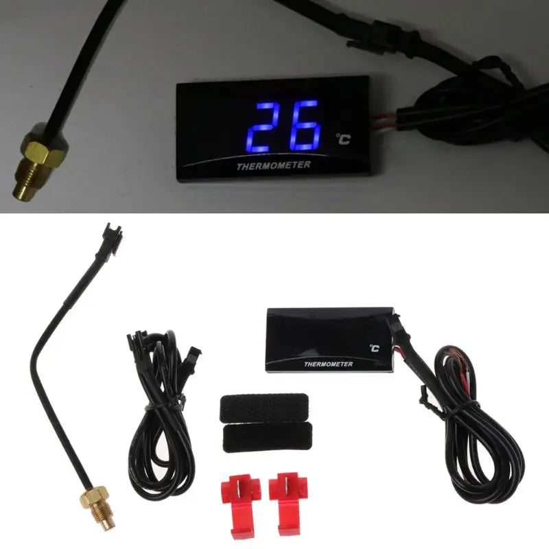 Motorcycle KOSO Water Temperature Mini Meter LCD Digital Screen Universal Sensor Thermomete Temp Gauges Scooter Racing D7YA