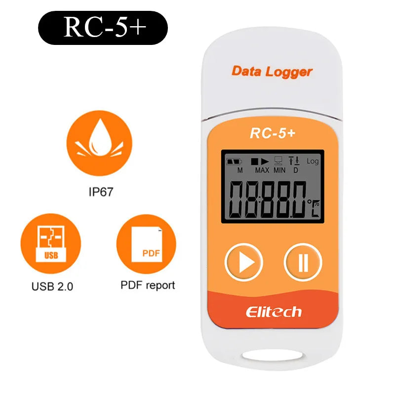 Mini USB Temperature Data Logger RC-4/4HC/5/5+/GSP-6 Digital 16000 Point  Humidity Internal Sensor High Precision Recorder
