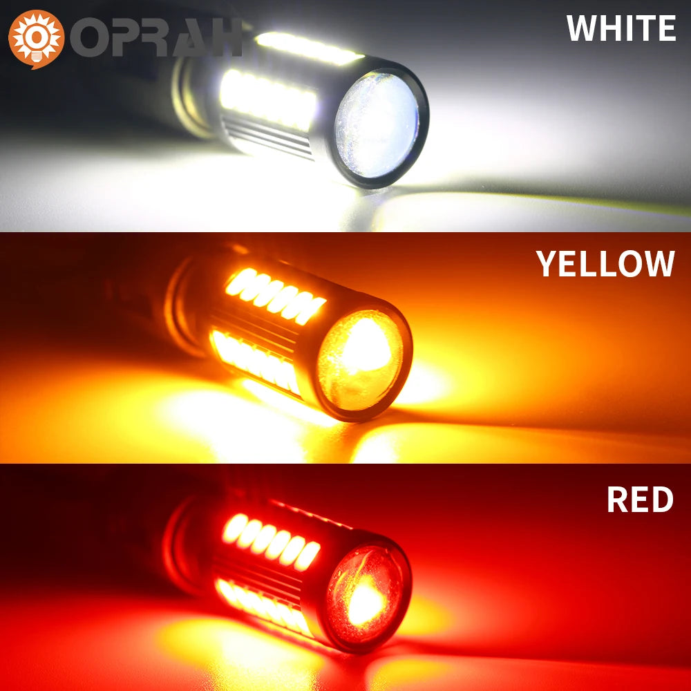 2pcs LED 1156 BA15S P21W 1157 BAU15S PY21W P21/5W BAY15D For Car Truck ATV Light Canbus 5630SMD Turn Signal Lamp DRL Bulb 12V24V