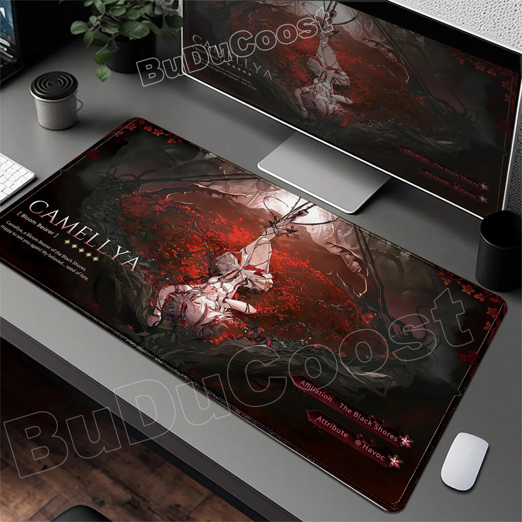 Wuthering Waves Character Illustration Mouse Pad Changli Carlotta Augusta Luno Mousepad Gaming Large Computer Non-slip Desk Mats