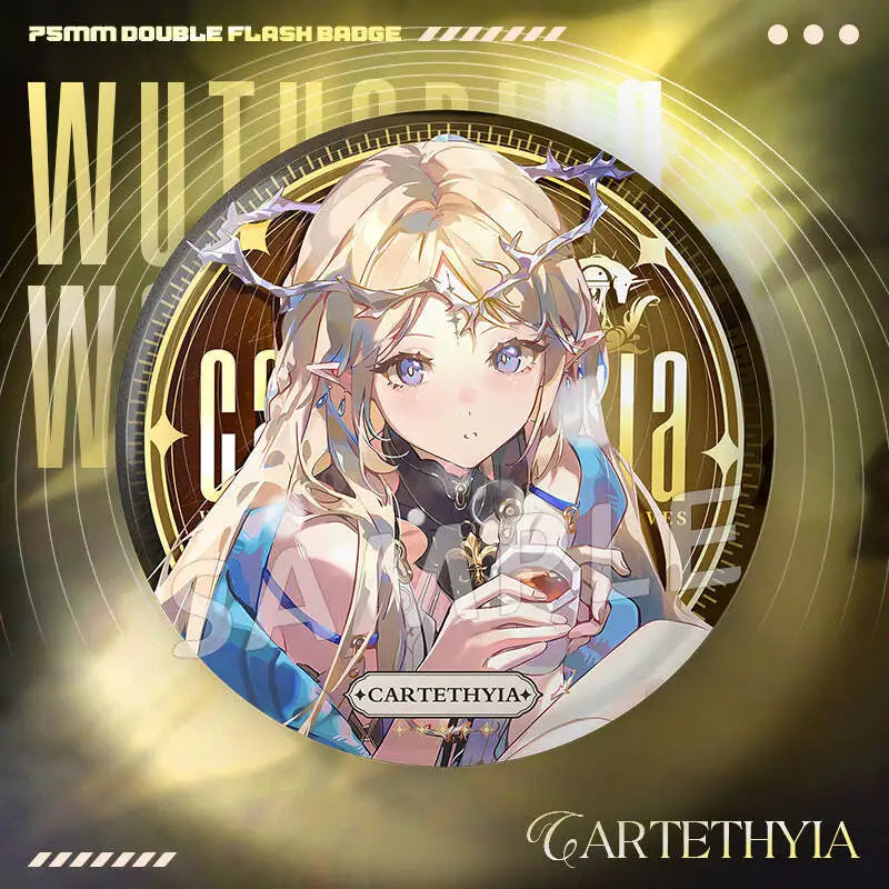 New Wuthering Waves 75MM Laser Brooch Chisa Mornye Lynae Lucilla Badge Pin Cartoon Anime Game Cosplay Jewelry Cute Gift