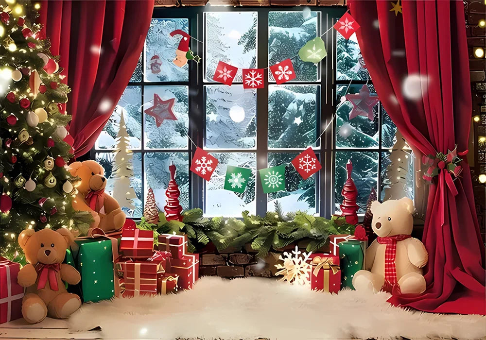 Navidad Decoration Anniversaires Xmas Tree Photography Backdrops Merry Christmas Backgrounds