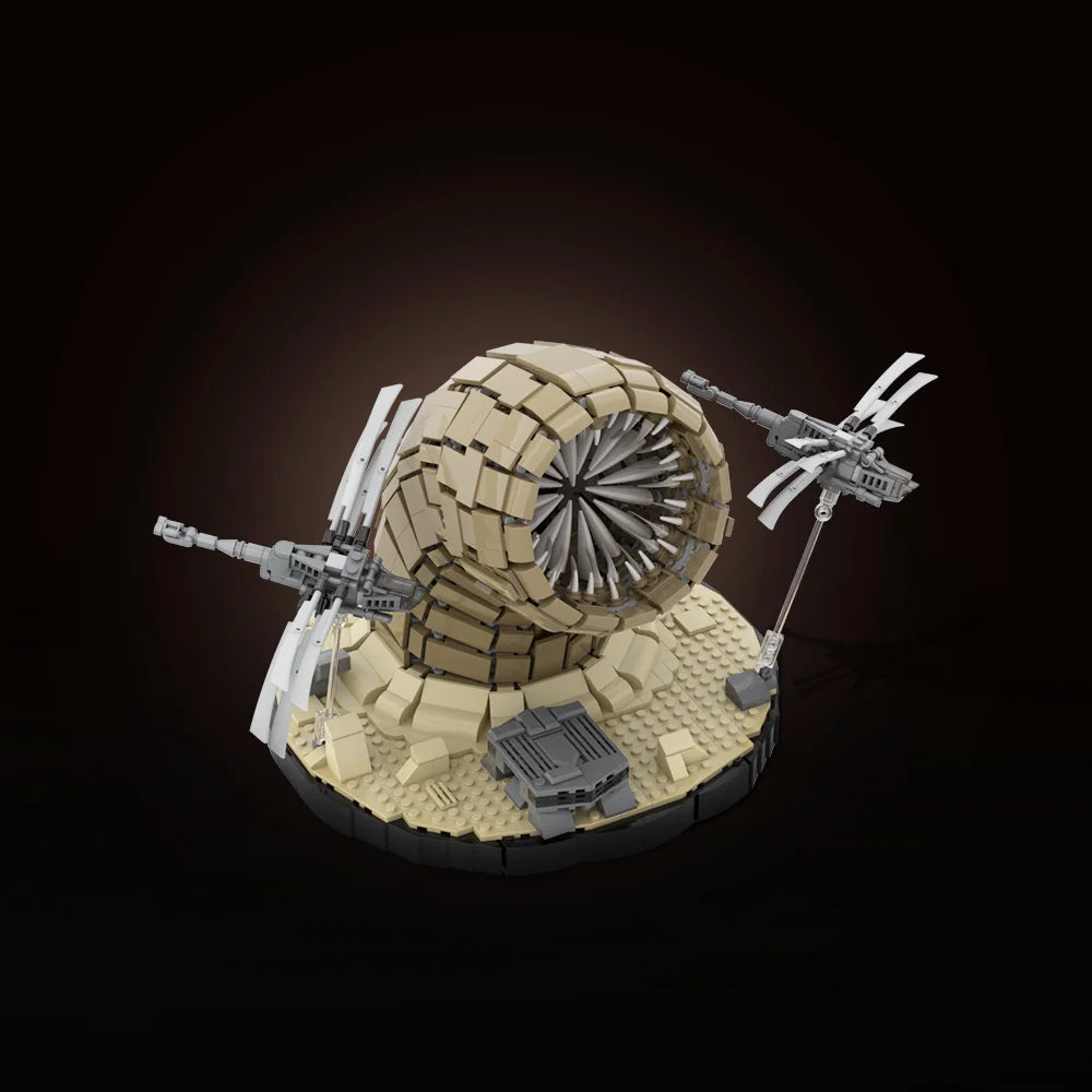 Gobricks MOC Dune Ornithopter Bricks Model Science Movie Atreides Dune Helicopter Sandworm Building Blocks Set Toys Gift