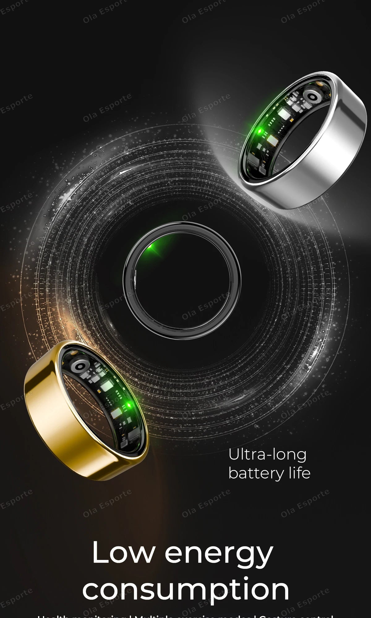 2025 New For Xiaomi Smart Ring Men Women, Heart Rate and Blood Oxygen Monitor Smartring IP68 & 5ATM Waterproof, Multi-sport Mode