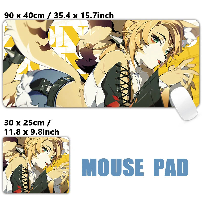 ZZZ Gaming Hoshimi Miyabi Mouse Pad Evelyn Yuzuha Anby Ellen Zenless Zone Zero Keyboard Desk Mats XXL Anime Girls Mousepad