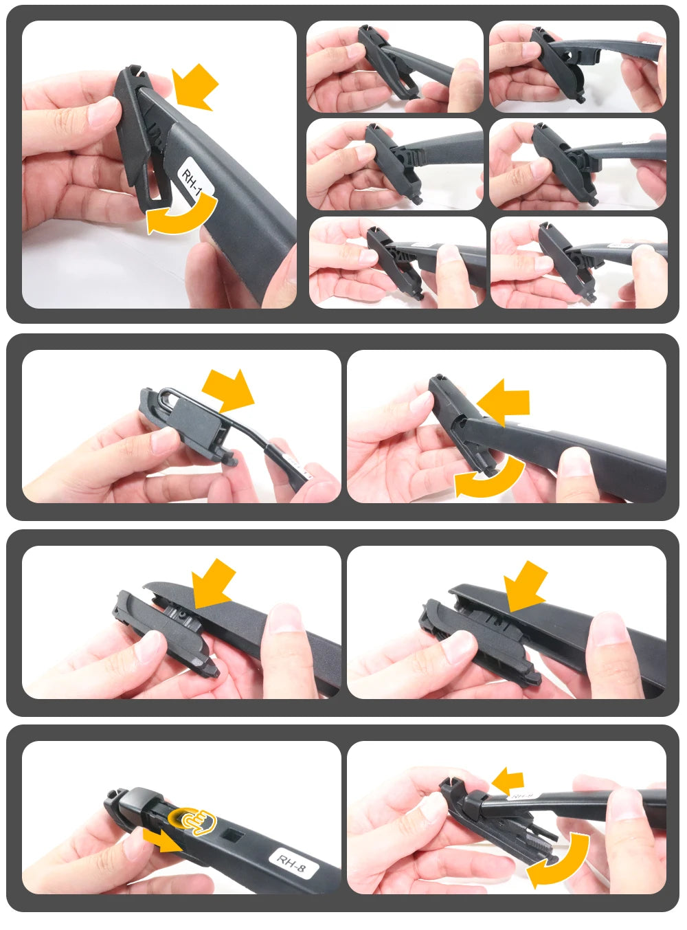 3Pcs Car Wiper For KIA Rio Hatchback Mk3 2011-2017 Front Rear Wiper Blades Brushes Auto Accessories 2013 2014 2015 2016