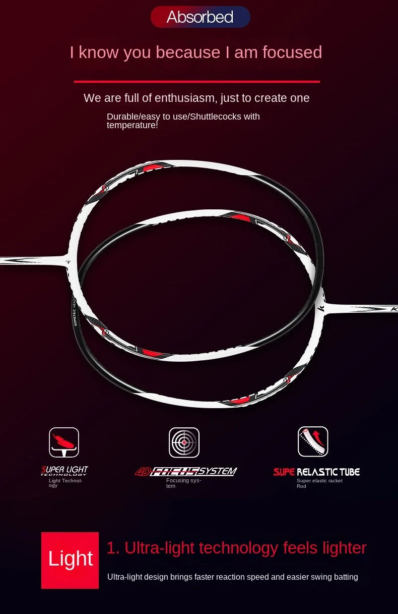 Kawasaki Badminton Racket 1U Aluminum Alloy Frame Badminton Racquet With String UP-0160 With Free Gift Shuttlecock